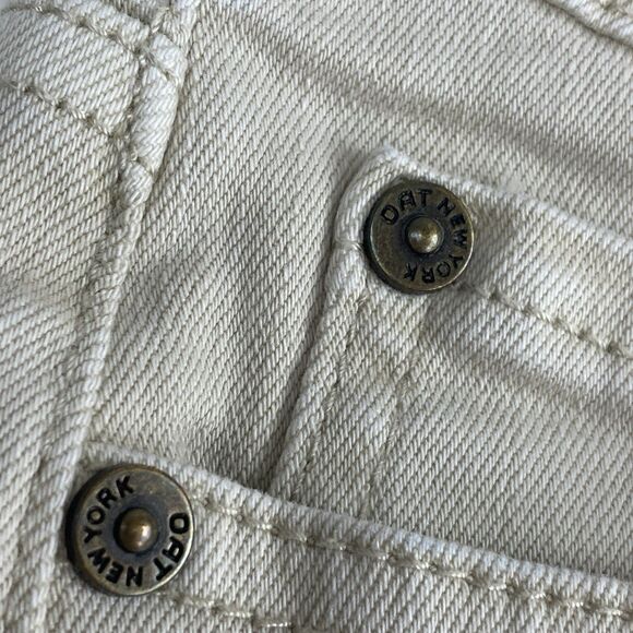 OAT New York High Rise Wide Leg Crop Pants Womens 4 Raw Hem 27W Oatmilk Spring - Picture 15 of 16